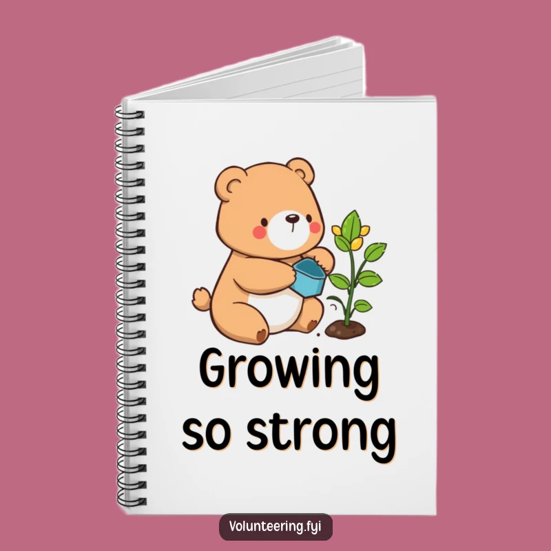Funny Bear Notebook: Jot Down Your Growth Plans with This Adorable Plant Journal