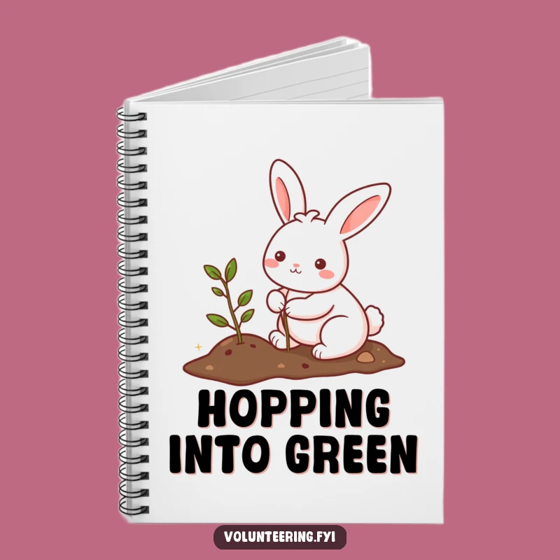 Funny Bunny Planting Tree Notebook: Grow Your Ideas Green!