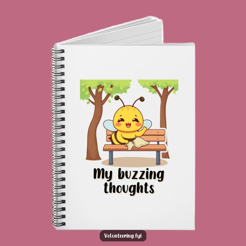 Funny Bee Notebook: Joyful Bee Polishing Bench, Great Funny Journal Gift