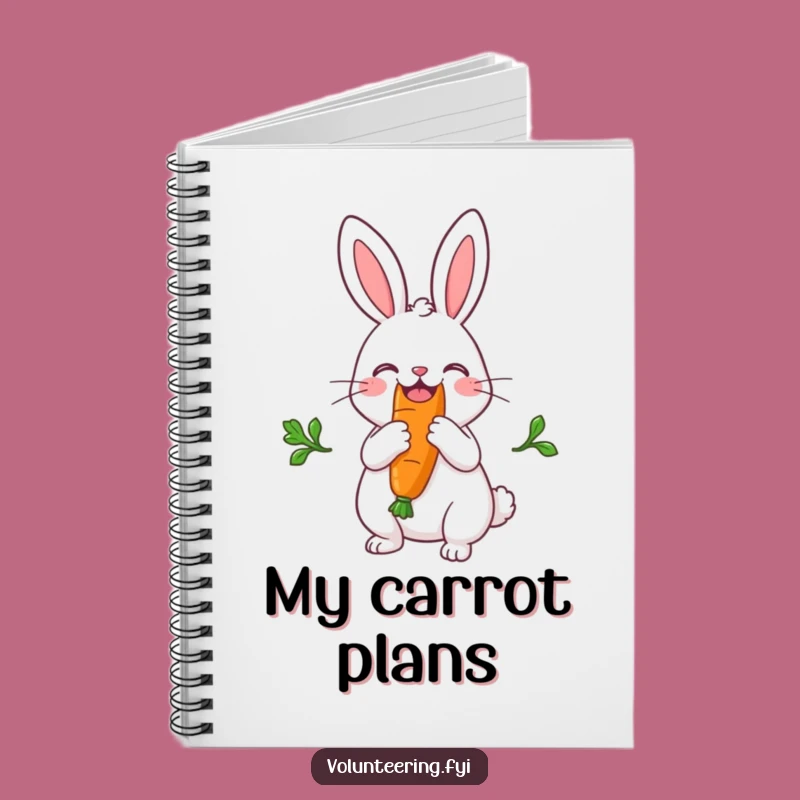 Funny Rabbit Carrot Notebook: Joyful Sharing Hare, Perfect Funny Gift