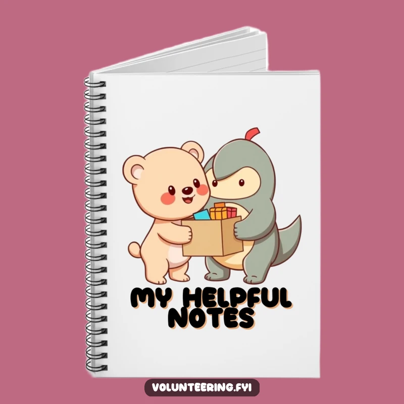 Funny Bear Cub Helper Notebook: Cheerful Character Sharing Supplies, Ideal Funny Gift for Notes