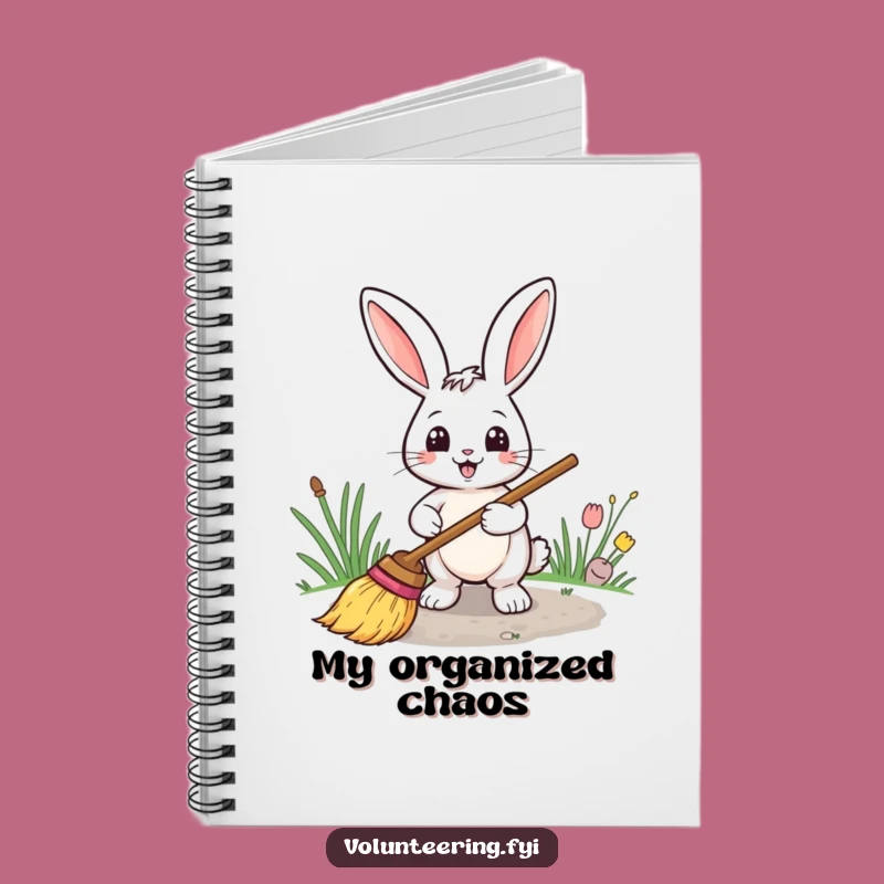 Funny Rabbit Sweeping Notebook: Jot Down Ideas with a Tidy Bunny!