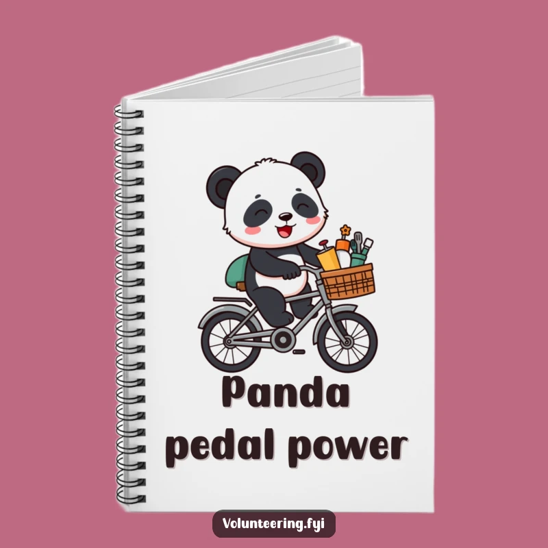 Funny Panda Bike Notebook: Jot Down Ideas with Rolling, Giggling Flair