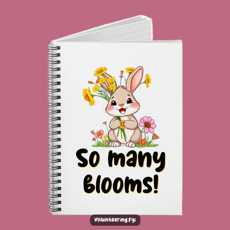 Funny Rabbit Notebook: Jot Down Your Thoughts Amidst Wildflower Charm and Humor