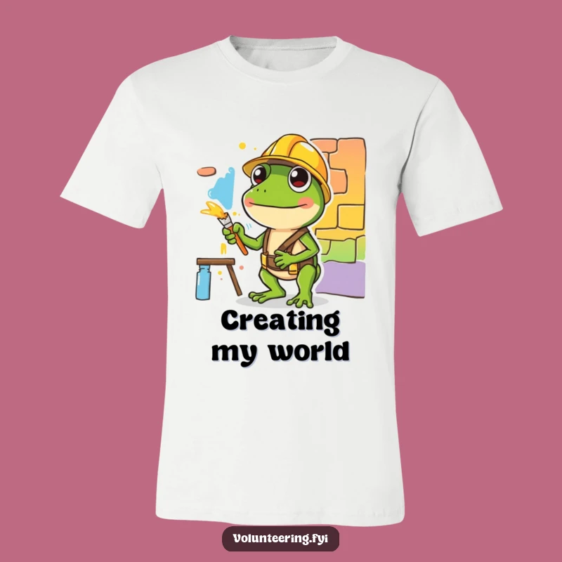 Funny Frog Painter T-Shirt - Hilarious Construction Art Graphic Tee Gift