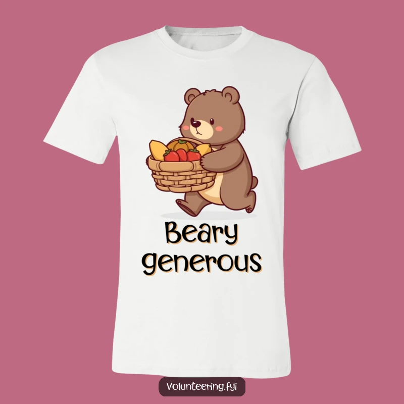Funny Bear Helper T-Shirt: Wear Your Generosity with Beary Strong Purpose