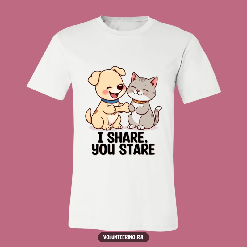 Funny Dog & Cat Bone T-Shirt - Hilarious Pet Pals Gift