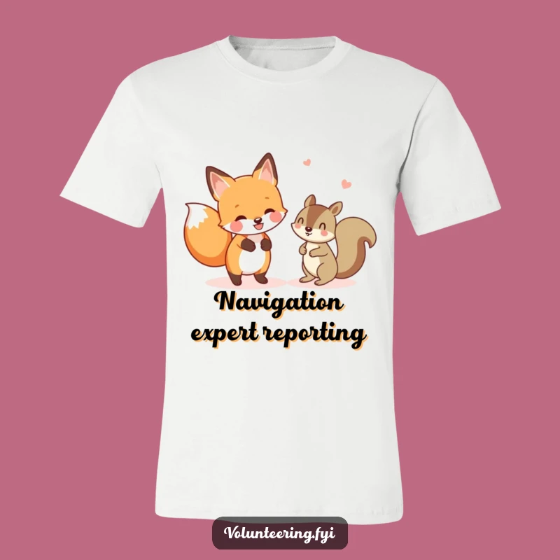 Funny Fox & Squirrel T-Shirt - Helpful Critter Humor Tee