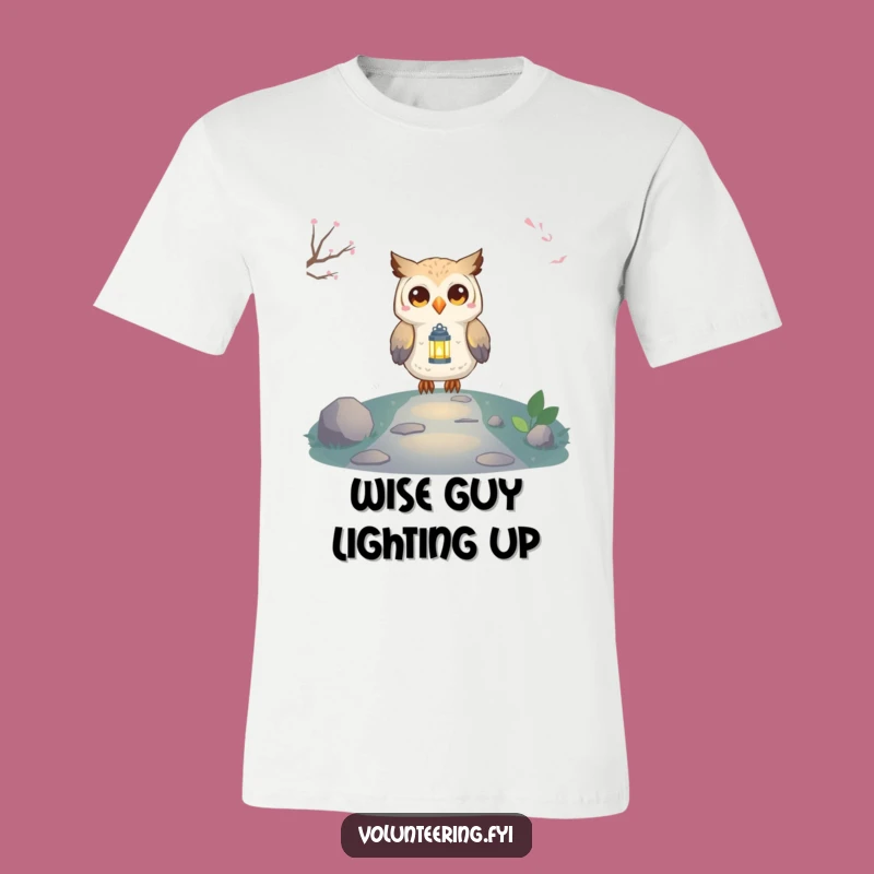 Funny Owl Lantern T-Shirt: Wise Guiding Light Tee, Ideal Funny Gift for Dreamers