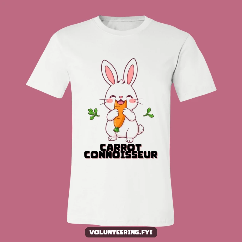 Funny Rabbit Sharing T-Shirt: Joyful Hare with Carrot, Hilarious Gift