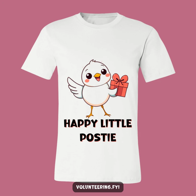 Funny Bird Gift Delivery T-Shirt: Spread Joy with Feathered Flair