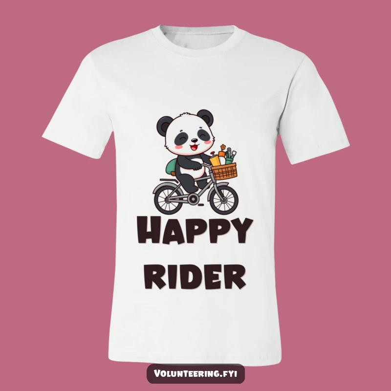 Funny Panda Ride T-Shirt: Wear Your Giggles with Bicycle Humor