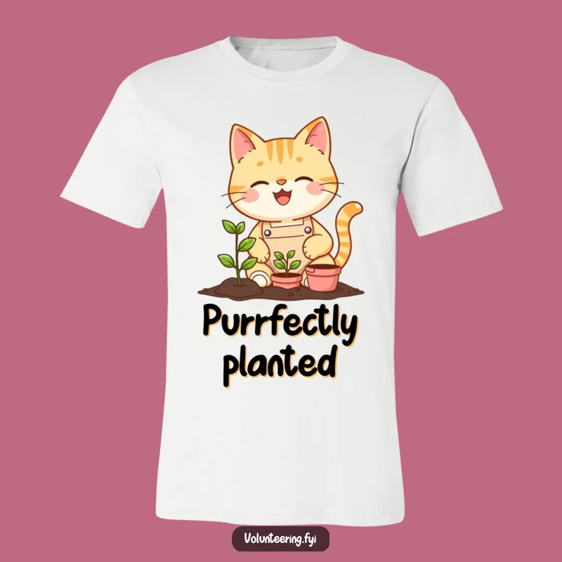 Funny Cat Gardener T-Shirt: Wear Your Green Thumb with This Hilarious Tee