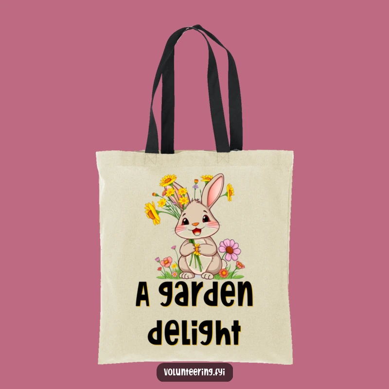 Funny Rabbit Tote Bag: Carry Your Blooms and Essentials with This Humorous Bag