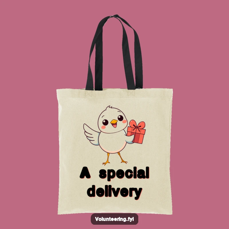 Funny Bird Gift Delivery Tote Bag: Carry Your Presents with Pride