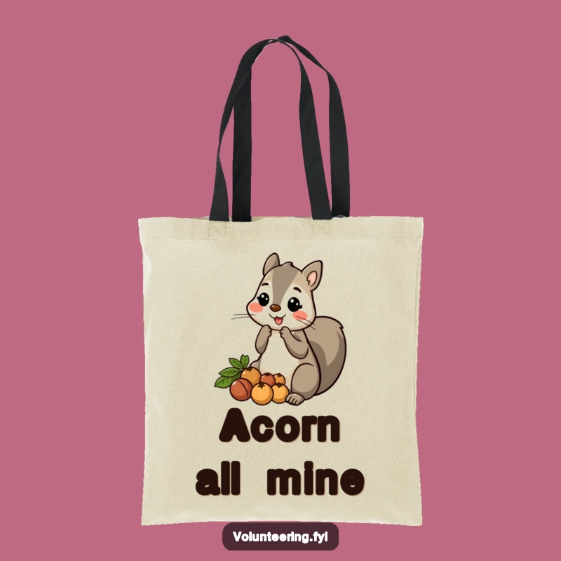 Funny Squirrel Nut Tote Bag: Carry Your Goods with Generous, Nutty Style