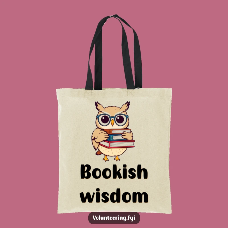 Funny Owl Books Tote Bag: Carry Your Library in Style!