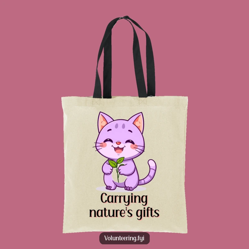 Funny Cat Gardener Tote Bag - Hilarious Plant Lover Carry-All Gift