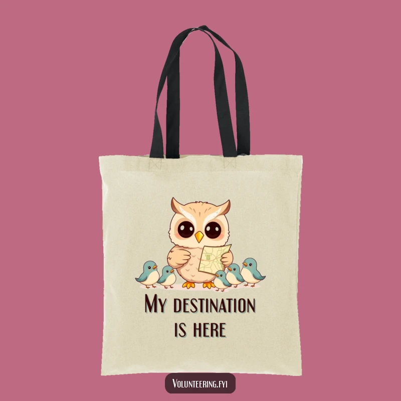 Funny Owl Mapping Route Tote Bag - Comical & Practical Carryall