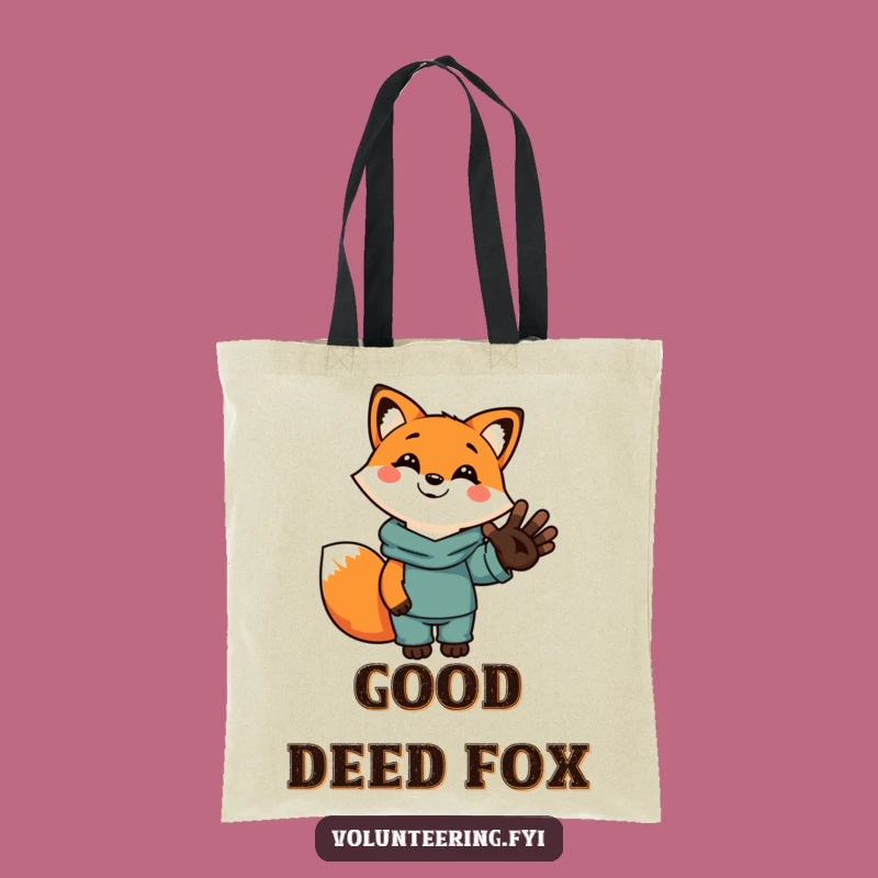 Funny Fox Helping Hand Tote Bag: Carry Your Essentials with Charm!