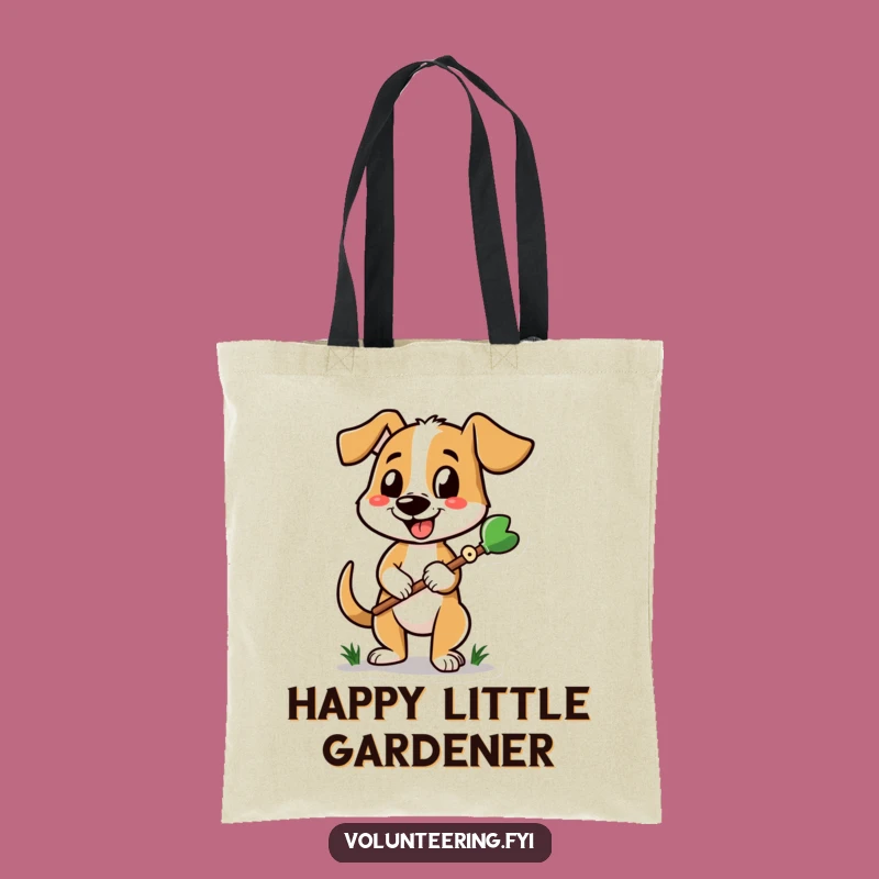 Funny Dog Gardener Tote Bag: Carry Your Tools with Canine Cuteness