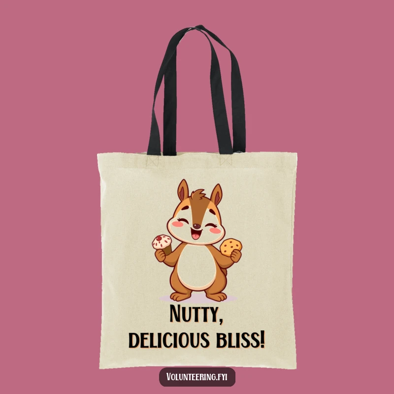 Funny Squirrel Tote Bag: Carry Your Goodies in Style with This Humorous Bag